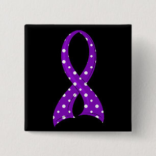 Polka-Punkt-lila Band-Alzheimer Krankheit Button