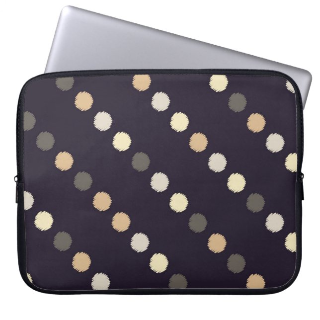 Polka Punkt nahtloses Muster. Schriftstruktur. Tex Laptopschutzhülle (Vorderseite)