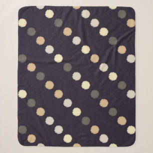 Polka Punkt nahtloses Muster. Schriftstruktur. Tex Sherpadecke