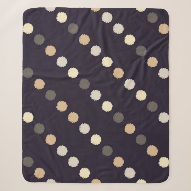 Polka Punkt nahtloses Muster. Schriftstruktur. Tex Sherpadecke (Vorderseite)