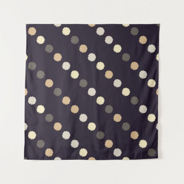 Polka Punkt nahtloses Muster. Schriftstruktur. Tex Wandteppich (Vorderseite)