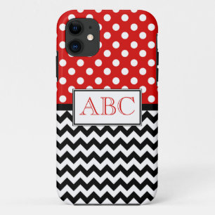 Polka-Punkt-roter u. Zickzack iPhone 5 Kasten Case-Mate iPhone Hülle