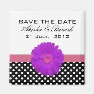 Polka-Punkt Save the Date, der Mitteilung Wedding Magnet
