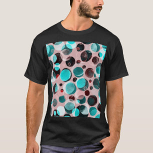 Polka Punkt Wasserfarbe, abstraktes Muster. T-Shirt
