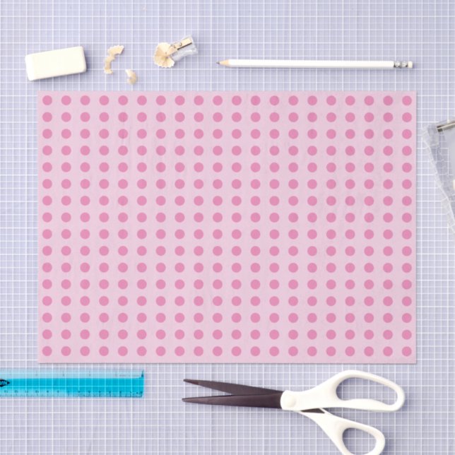 Polka-Punkte blass und dunkelrosa gepunktetes Must Seidenpapier (Handwerk)