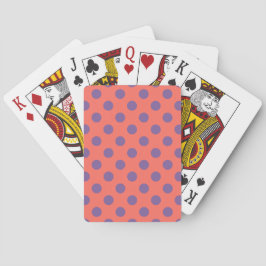 Polka-Punkte für Violette und lebende Korallen Spielkarten