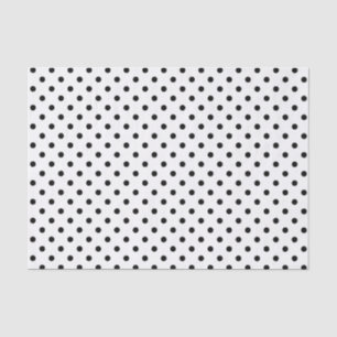Polka-Punkte   schwarz-weiße Punkte im Retro-Modus Seidenpapier