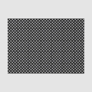 Polka-Punkte   schwarz-weiße Punkte im Retro-Modus Seidenpapier