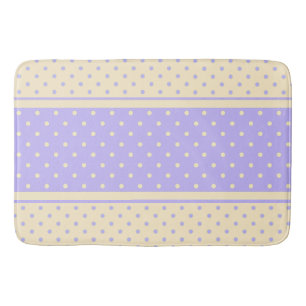 Polka-Punkte und Dots-Lavendel und Gelb Badematte