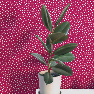 Polka Punkte und Punkte Creme auf Magenta Rot Tapete