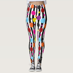 Polka-Punkte und Streifen Leggings