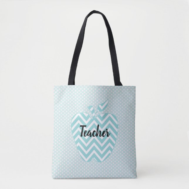 Polka-Punkte und Zickzack Tasche (Vorderseite)