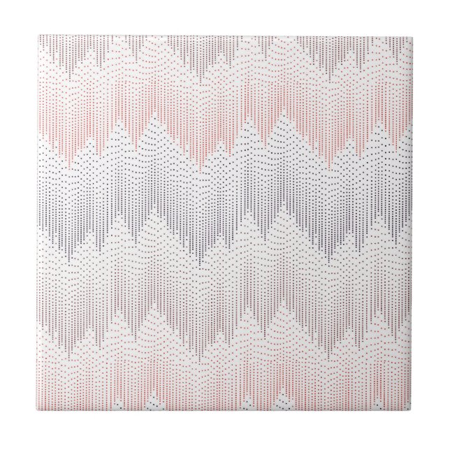 Polka punktiertes Bergspitze-Muster Fliese (Vorderseite)