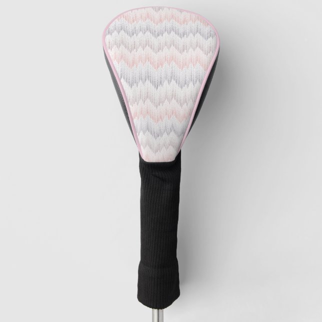 Polka punktiertes Bergspitze-Muster Golf Headcover (Vorderseite)