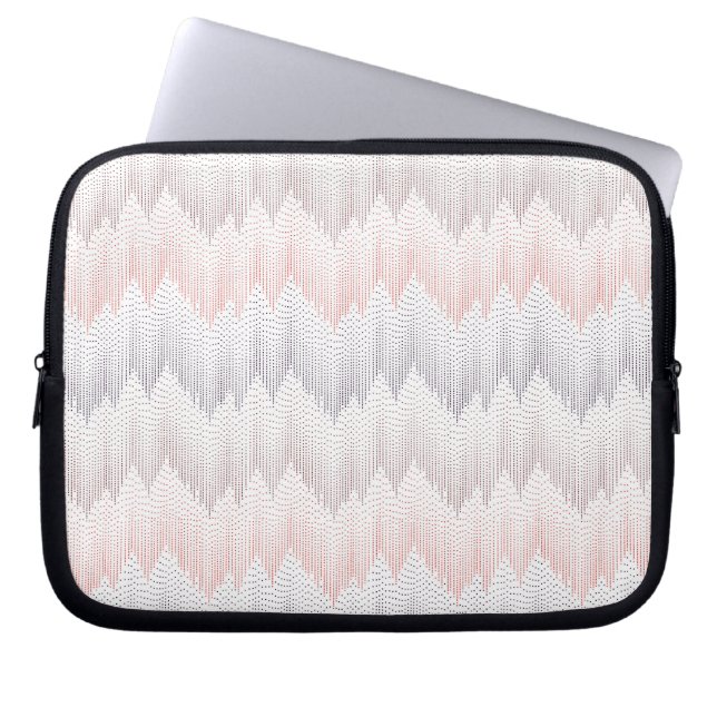 Polka punktiertes Bergspitze-Muster Laptopschutzhülle (Vorderseite)