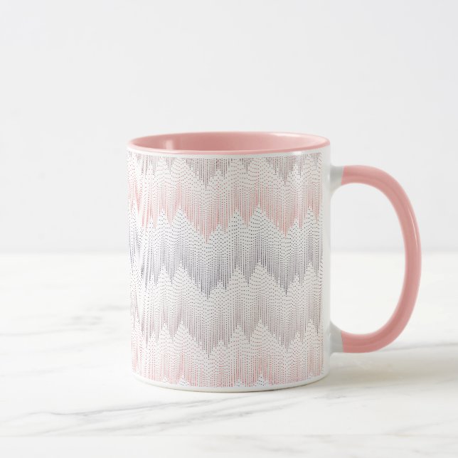 Polka punktiertes Bergspitze-Muster Tasse (Rechts)