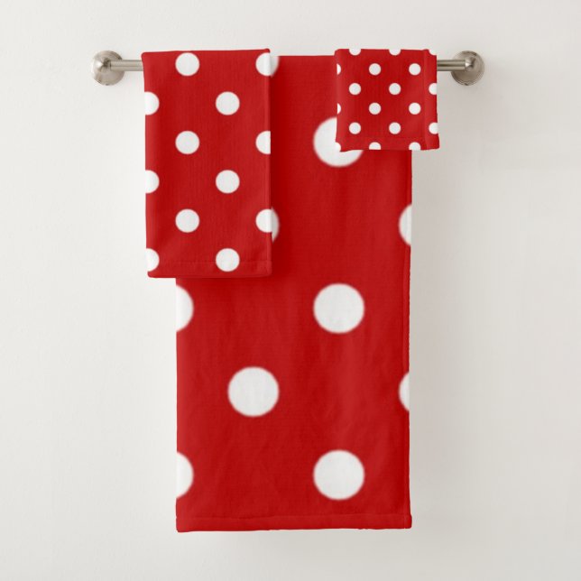 Polka-Punktmuster Badhandtuch Set (Insitu)
