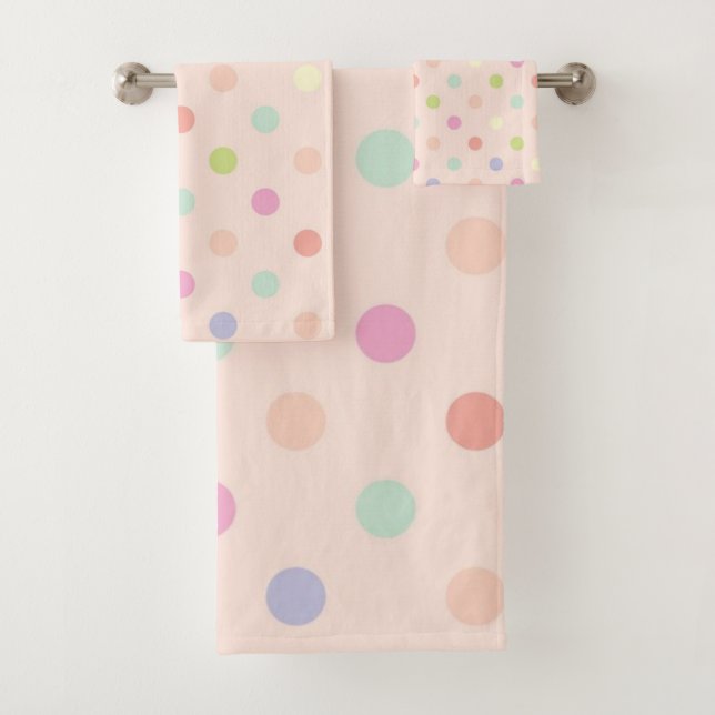 Polka-Punktmuster Badhandtuch Set (Insitu)
