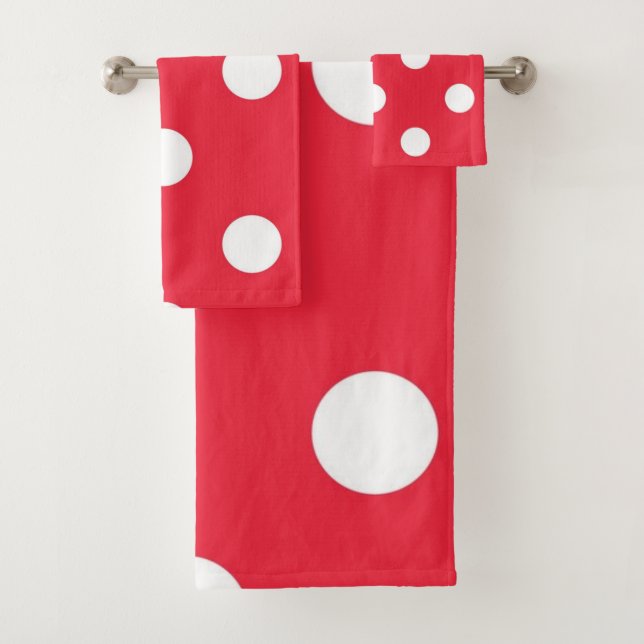 Polka-Punktmuster Badhandtuch Set (Insitu)
