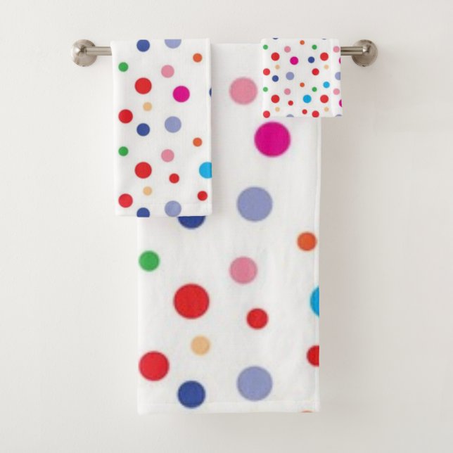 Polka-Punktmuster Badhandtuch Set (Insitu)
