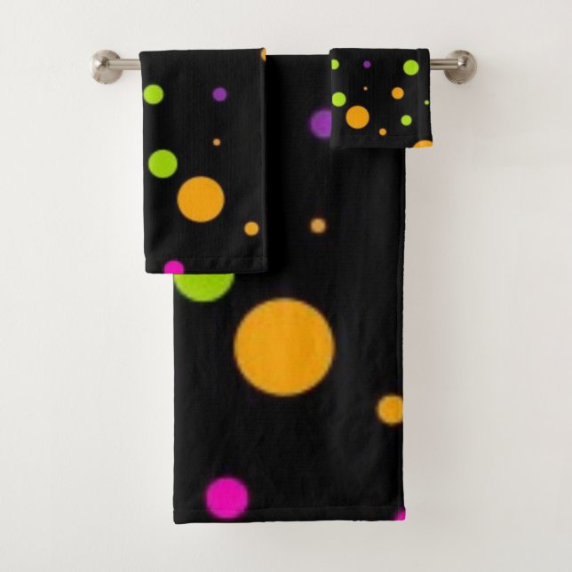 Polka-Punktmuster Badhandtuch Set (Insitu)