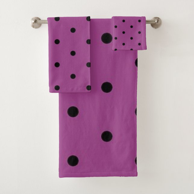Polka-Punktmuster Badhandtuch Set (Insitu)