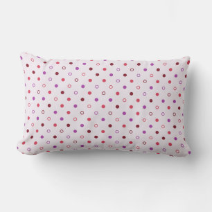 Polka-Punktmuster des Chic buntes korallenrotes Lendenkissen