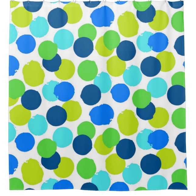 Polka-Punktmuster Duschvorhang (Vorderseite)
