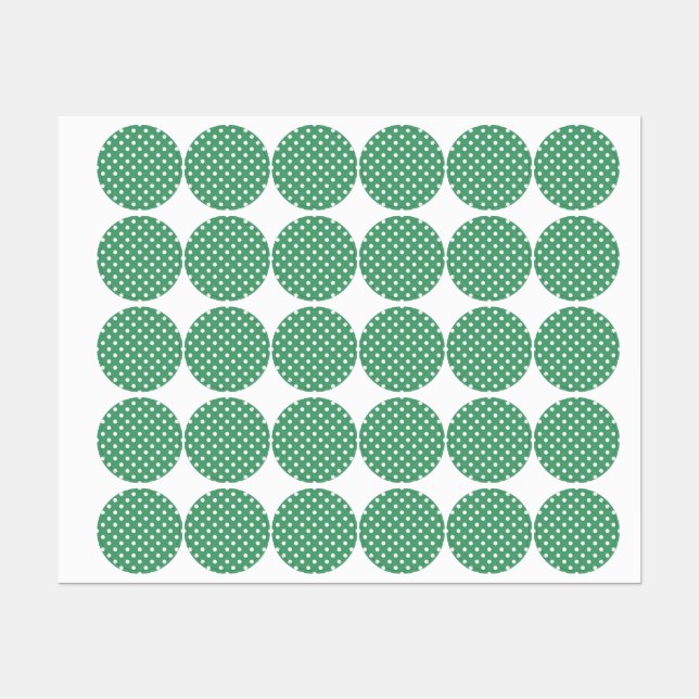 Polka-Punktmuster Etiketten (Blatt)