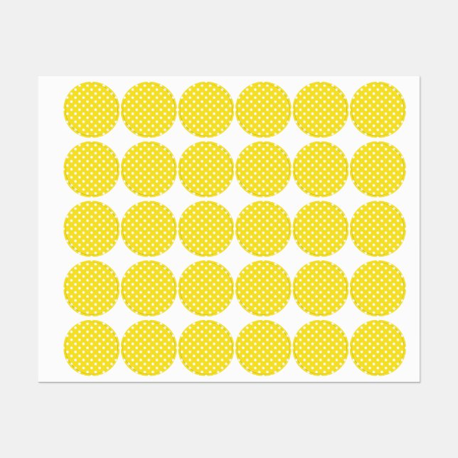 Polka-Punktmuster Etiketten (Blatt)