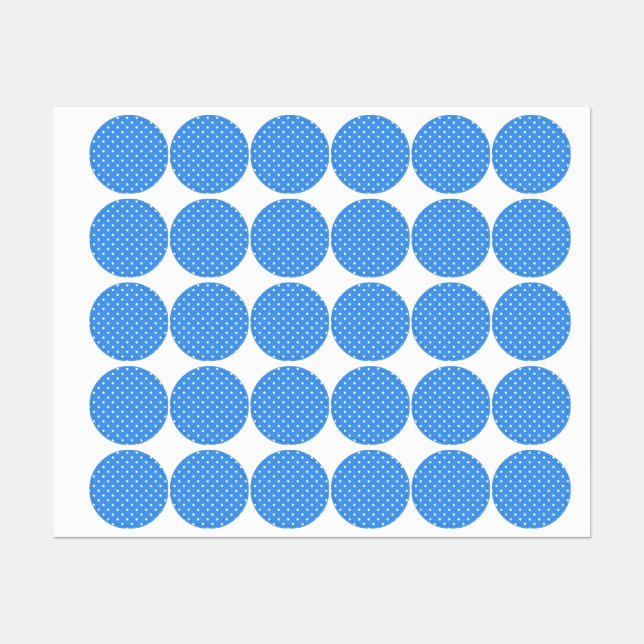Polka-Punktmuster Etiketten (Blatt)
