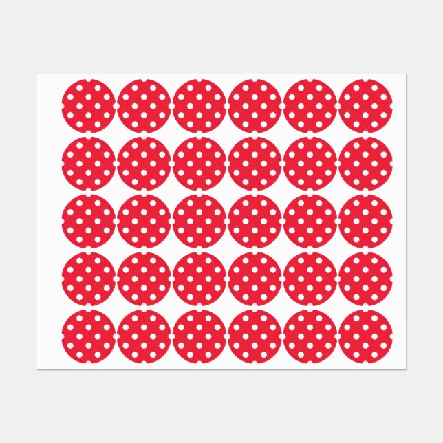 Polka-Punktmuster Etiketten (Blatt)