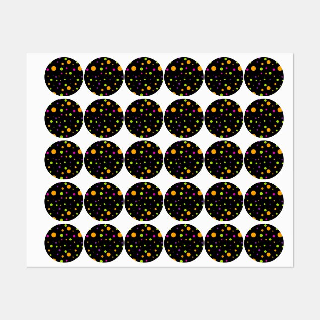 Polka-Punktmuster Etiketten (Blatt)