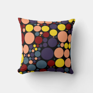 Polka-Punktmuster Farbige Retro Kissen