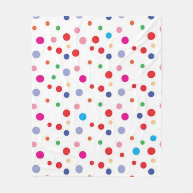 Polka-Punktmuster Fleecedecke (Vorderseite)