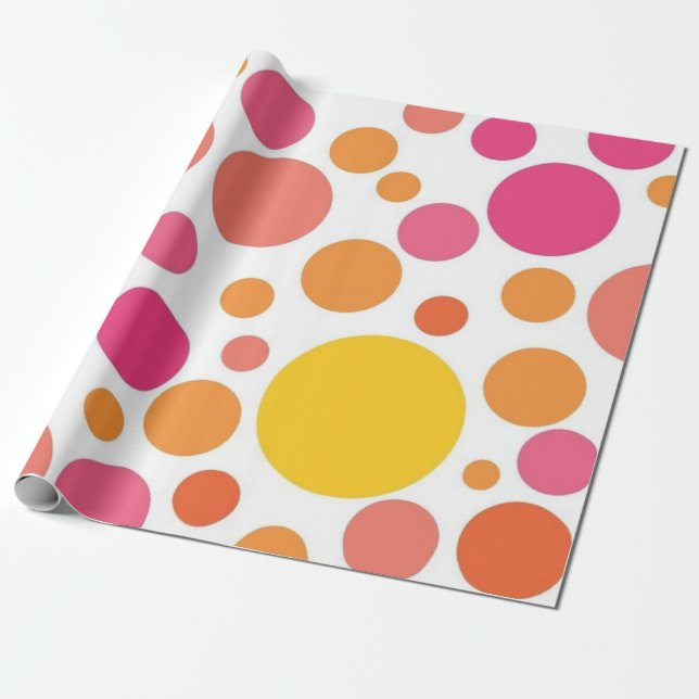 Polka-Punktmuster Geschenkpapier (Ungerollt)