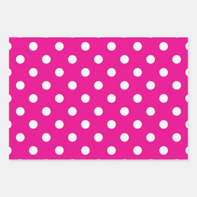 Polka-Punktmuster Geschenkpapier Set (Vorderseite)