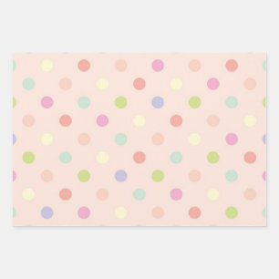 Polka-Punktmuster Geschenkpapier Set