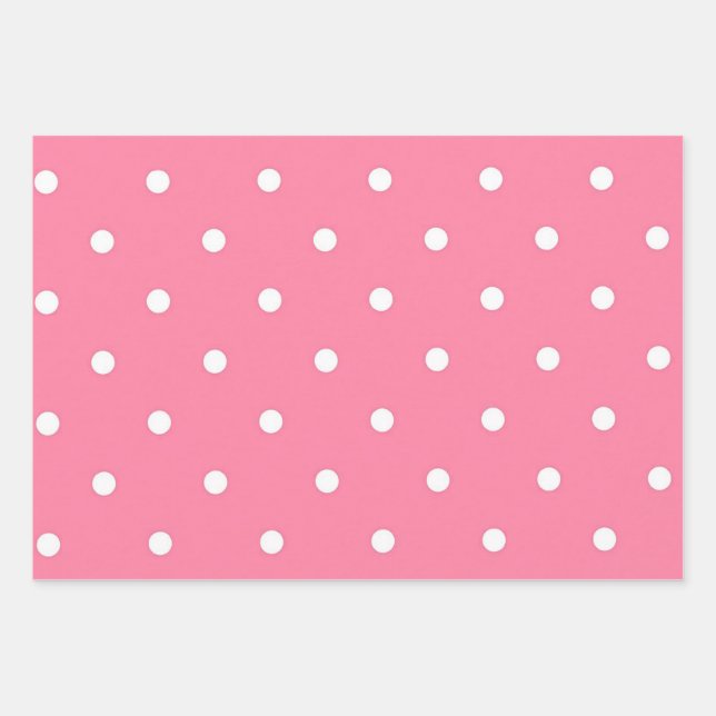 Polka-Punktmuster Geschenkpapier Set (Vorderseite)