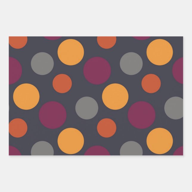 Polka-Punktmuster Geschenkpapier Set (Vorderseite)