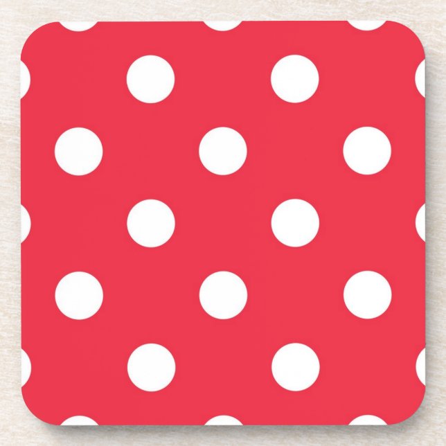 Polka-Punktmuster Getränkeuntersetzer (Vorderseite)