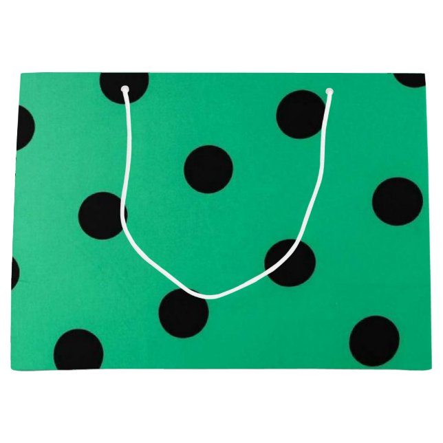 Polka-Punktmuster Große Geschenktüte (Vorderseite)