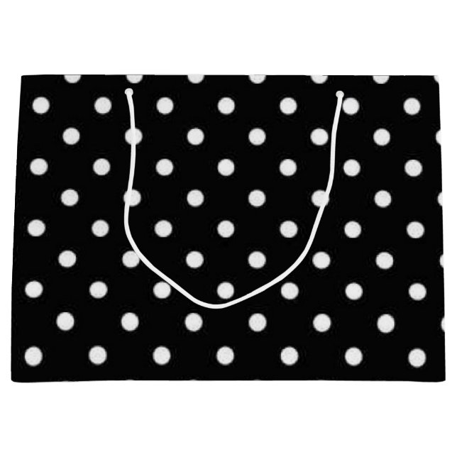 Polka-Punktmuster Große Geschenktüte (Vorderseite)