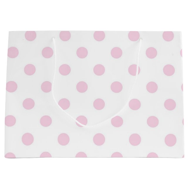 Polka-Punktmuster Große Geschenktüte (Vorderseite)