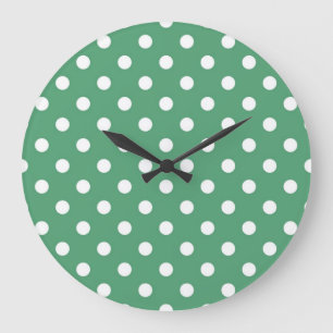 Polka-Punktmuster Große Wanduhr