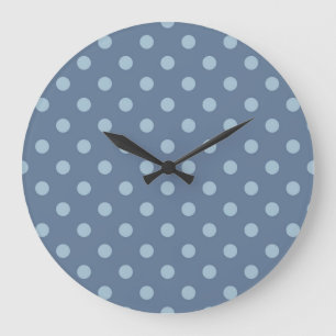 Polka-Punktmuster Große Wanduhr