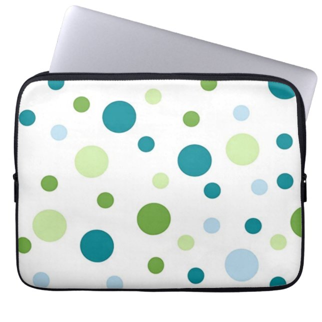 Polka-Punktmuster Laptopschutzhülle (Vorderseite)