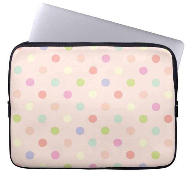 Polka-Punktmuster Laptopschutzhülle (Vorderseite)