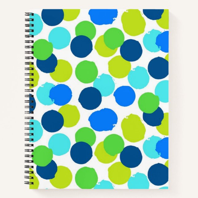 Polka-Punktmuster Notizbuch (Vorderseite)
