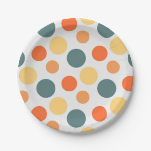 Polka-Punktmuster Pappteller